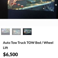 Tow Truck Bed With Wheel Lift  $6,500.00