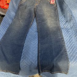 Levi Strauss misses stretch blue jeans, misses size 14, new with tags 