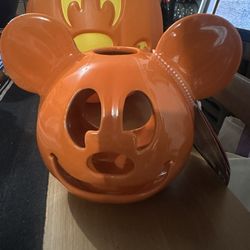 Disney- Halloween Mickey Pumpkin Votive Candle Holder