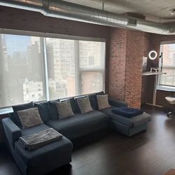 L Sectional Sofa with cushions