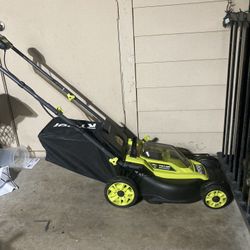 Ryobi 18v 16in. Lawn Mower Kit One 4.0AH Battery And Charger 