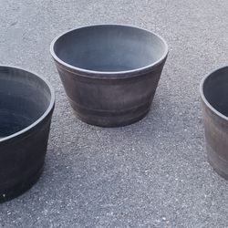 $20 Each Or $45 for ALL 3  PLANTER POTS  25" W x 15" H
