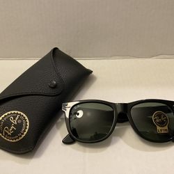 Ray Ban RB2140 901 54mm Wayfarer Black Crystal Green Unisex Sunglasses