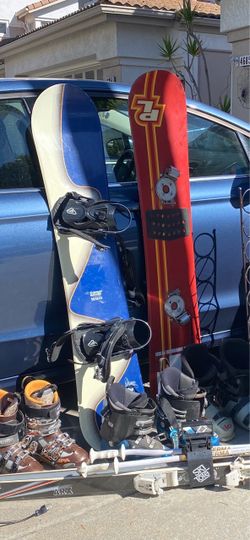 FREE Winter Sports Gear Lot - Skis, Snowboards, & Boots