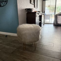 Fur Stool Chair 