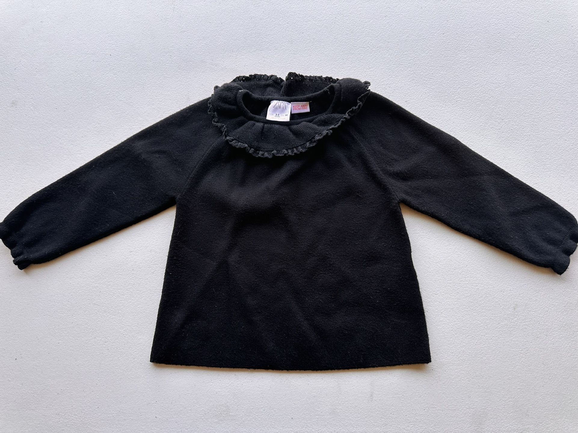 Zara 2-3 Years Black Pull Over Cardigan 