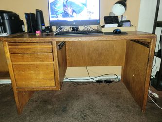 Vintage wooden desk.