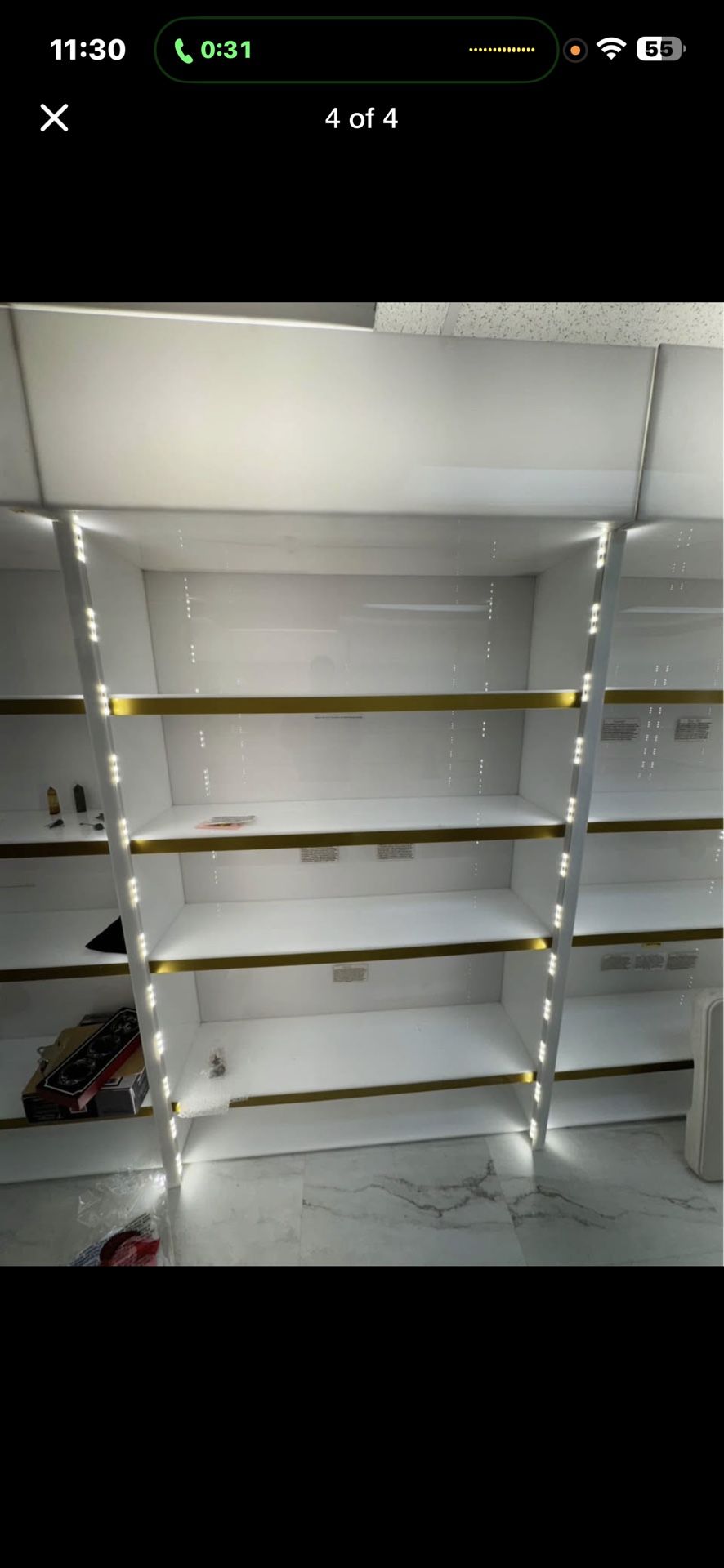 LED lights shelves