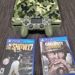 PS4 WW2 Edition With Controller And 2 Games