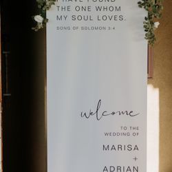 Large Wedding Welcome Sign (Customizable) – $30
