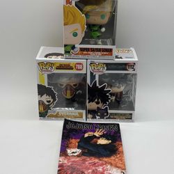 Funko Pop Lot - Dragon Ball Z My Hero Academia Jujutsu Kaisen + manga
