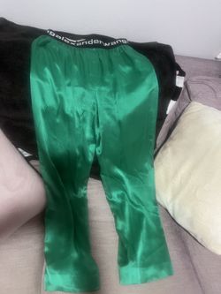 Alexander Wang Green Silk Pants 