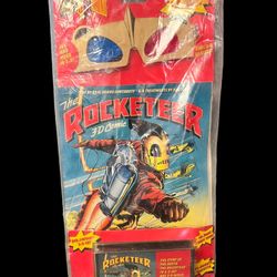 Rocketeer 3D Comic Cassette Tape Glasses Disney Neal Adams Vintage