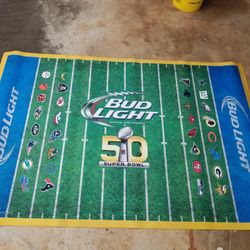 NFL BUD LIGHT SUPER BOWL FLOOR MAT BRAND NEW