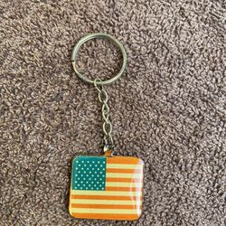 Vintage American Flag Keychain Veterans 
