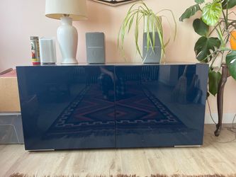 CB2 credenza / media console (blue)