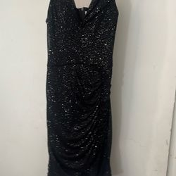 Black Glitter Dress Size M Women 