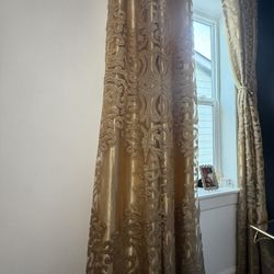 Gold Window Curtain 