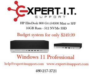 HP 800 G4 Budget Desktop Computer - Windows 11 - Small Form Or Mini