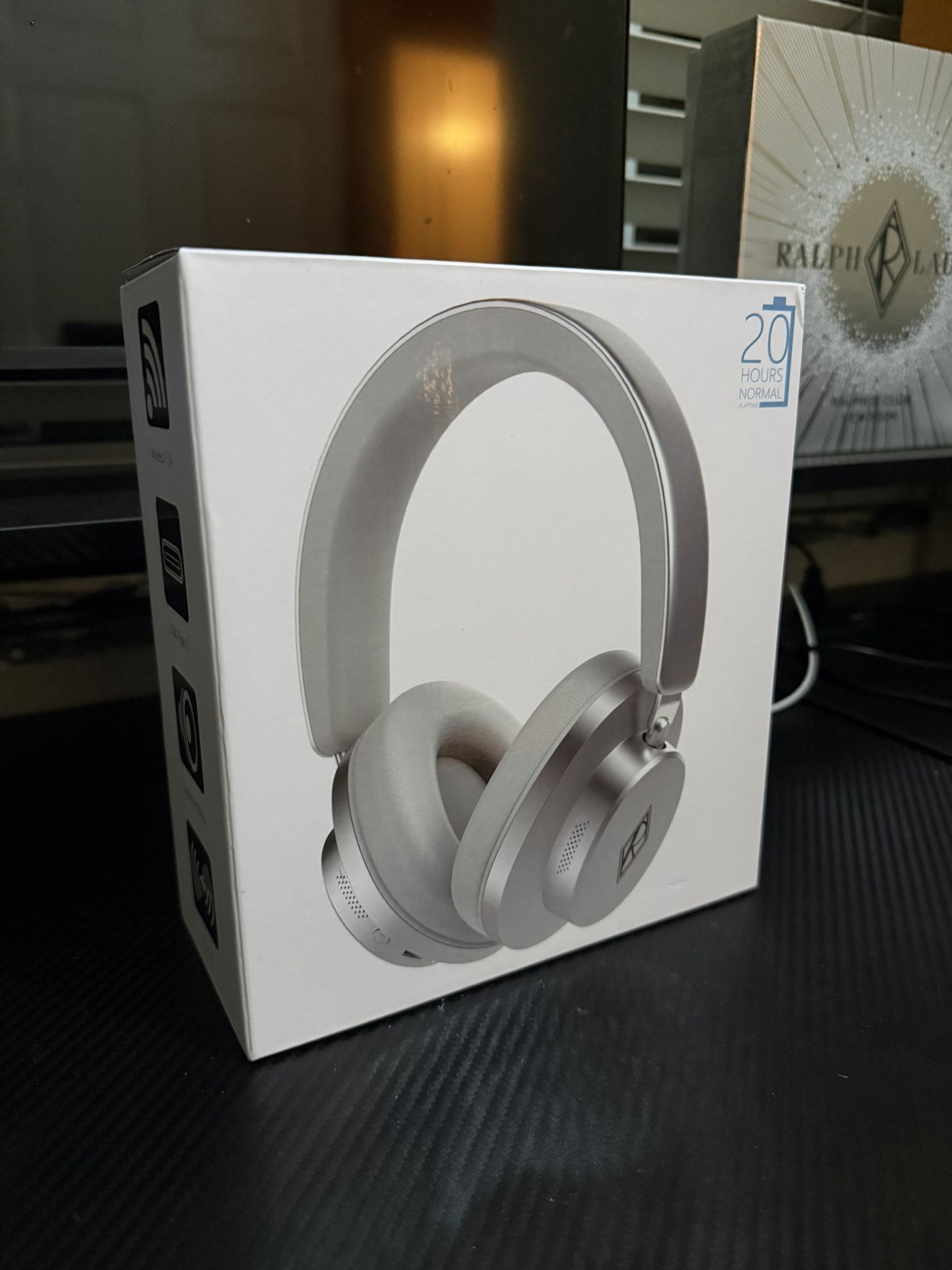 Ralph Lauren Unisex Wireless Headphones Gray/ Silver New