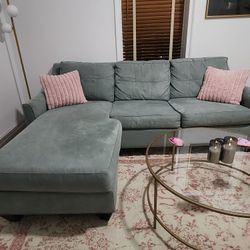 Dusty Blue Queen Size Sleeper Sofa/Pull Out Couch