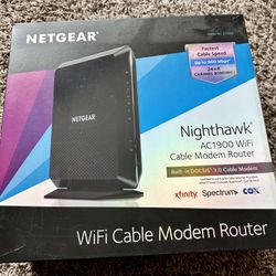 NETGEAR Nighthawk AC1900 (24x8) DOCSIS 3.0 WiFi Cable Modem Router Combo (C7000) for Xfinity from Comcast, Spectrum, Cox, more