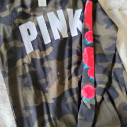 Pink Camo And Roses Tee