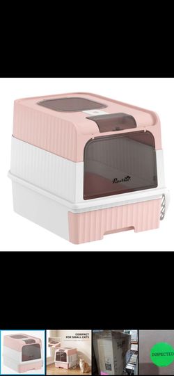 PawHut Enclosed Cat Litter Box