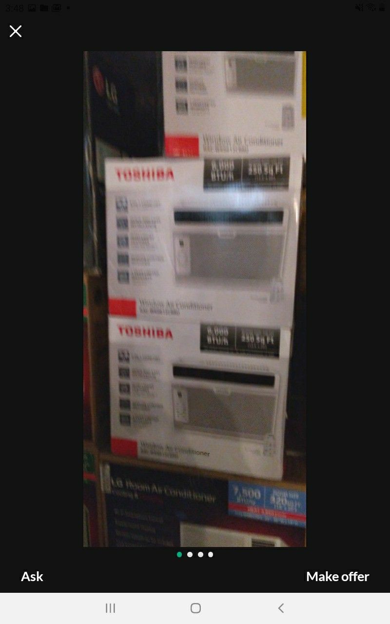 TOSHIBA 3IN1 WINDOW AIR CONDITIONER 6,000 BTU for Sale in Riverside