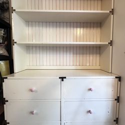 One Of A Kind Solid Wood Girls Hutch & Table & Desk With Chair