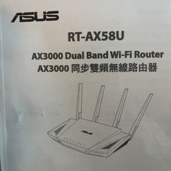 ASUS -  rt -ax58u ax3000 dual band wifi router 