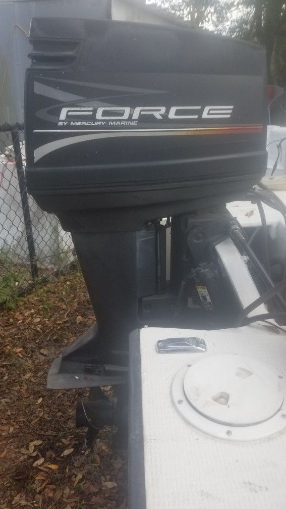 70 hp mercury force outboard boat motor runs great