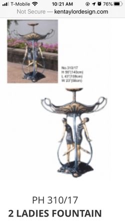 Two Ladies Fountain 56”H