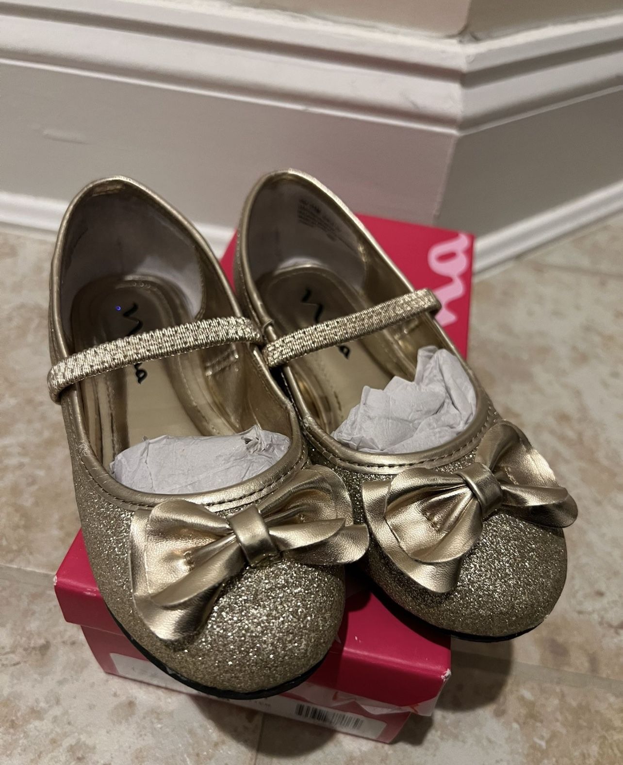 Girls Gold Nina Dress Shoes