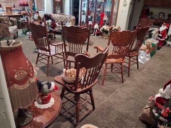 I have four oak chairs , very good condition , very heavy