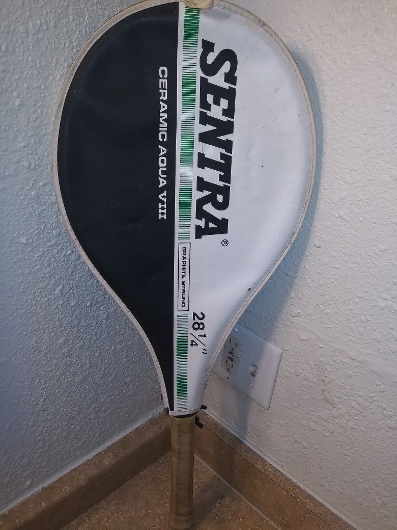 Vintage Sentra ceramic agua tennis racket