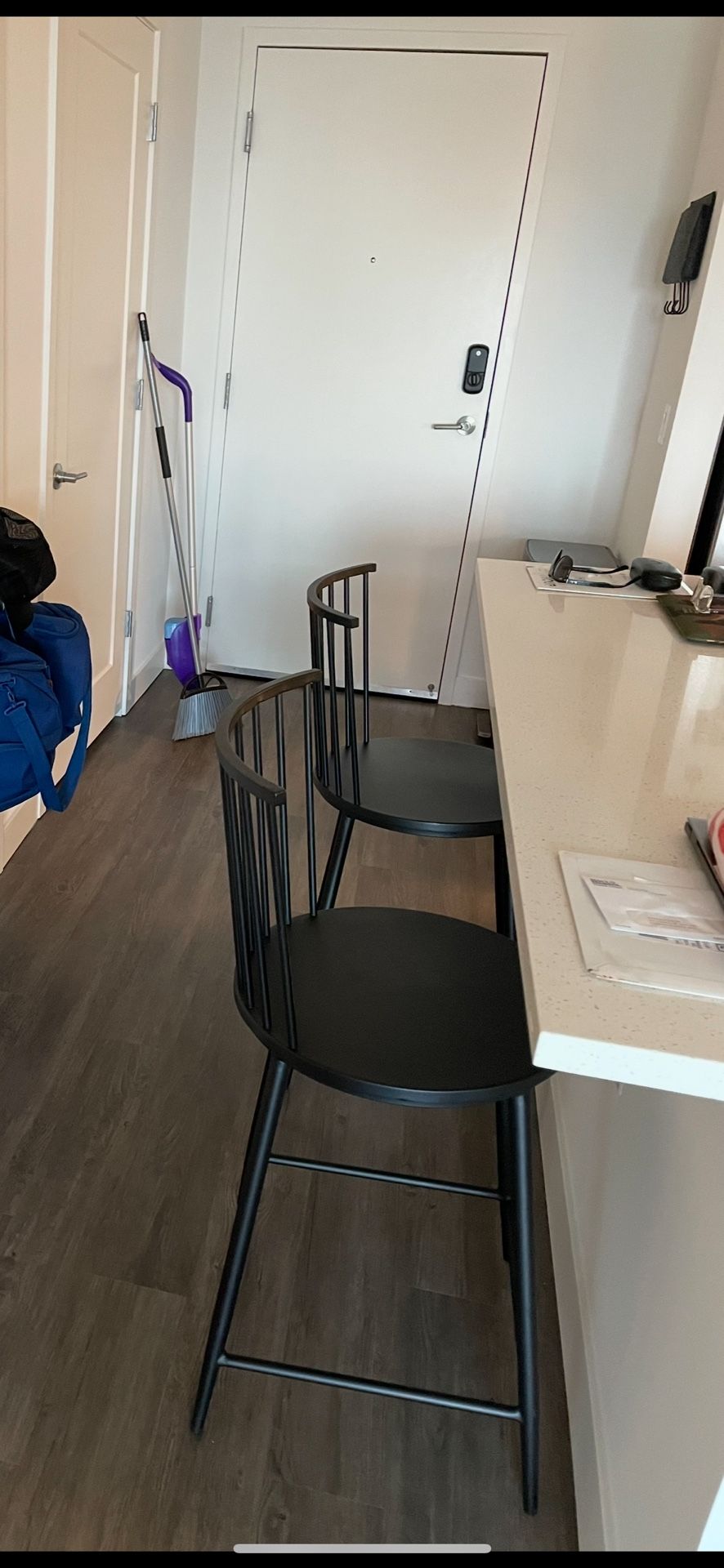 Neal Black Steel Counter Stool