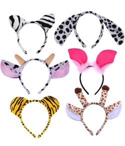6pcs Zoo Animal Headband Jungle Animals.