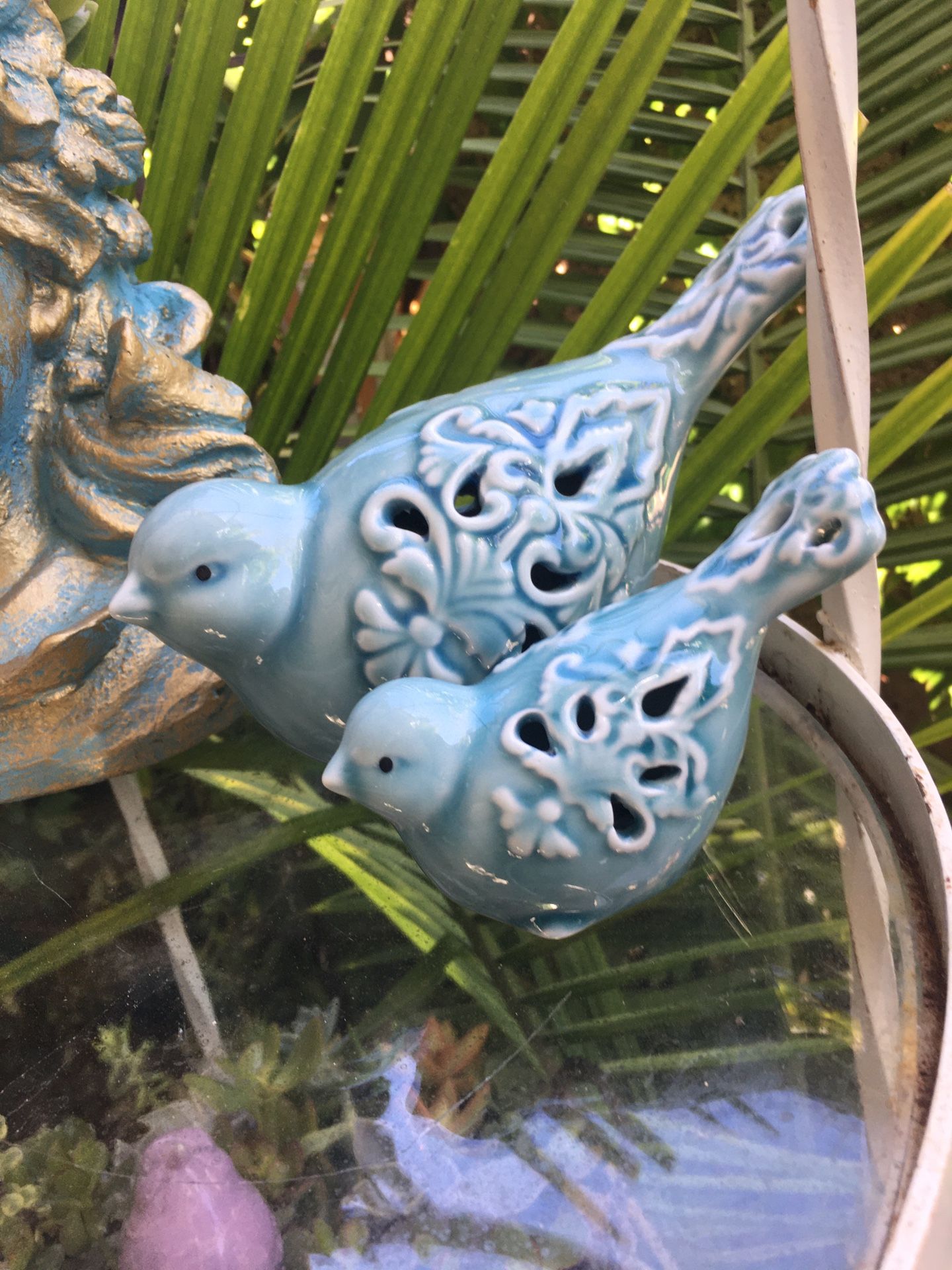 Year Round Garden Planters, Pots, Succulents n Bird Decor