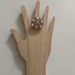 New | Indian Premium Moissanite Adjustable Ring