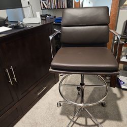 Luxurious Leather Office Chair, Brown And  And New