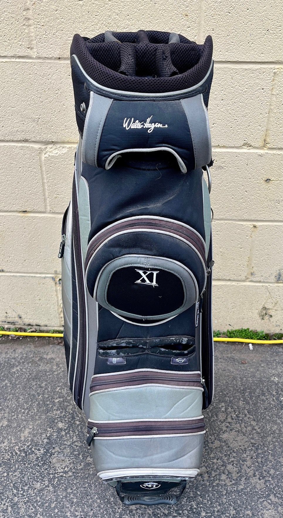 Walter Hagen Black Gray & Blue 14 Divider Golf Bag