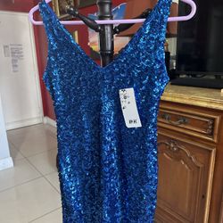 4 Stretch Shiny Sequins Dresses GOLD BLUE WHITE SILVER NEW ONLY ONE SIZE