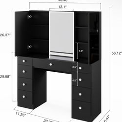 Black Makeup Vanity