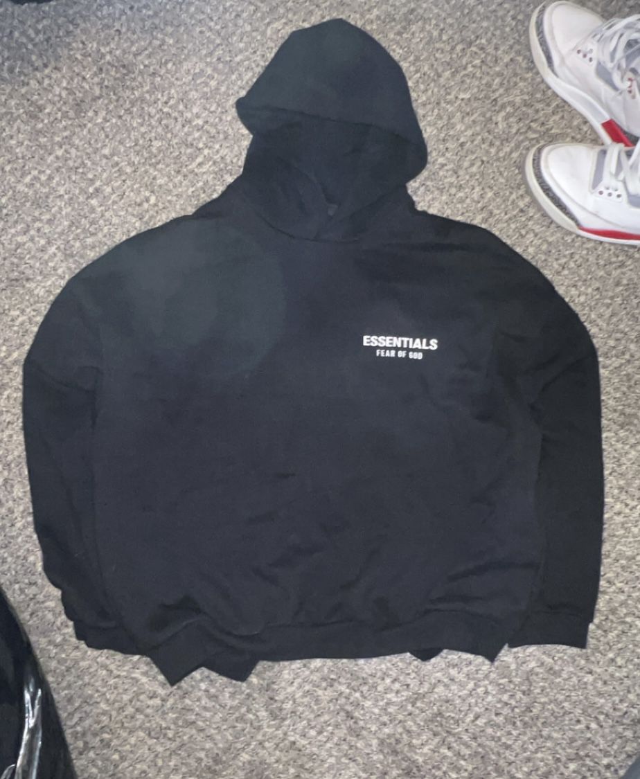 Essentials Hoodie “black/white”