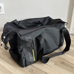 Bauer Hockey S21 Elite Duffle Bag - Black - Coaches Bag, Officials Ref Bag - 21”x13”x12”