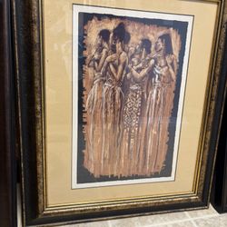 3-Piece Framed Wall Art Set – Elegant African-Inspired Décor (Large Statement Pieces)