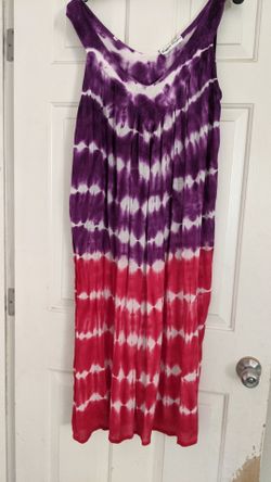 Log tie-dyed dress