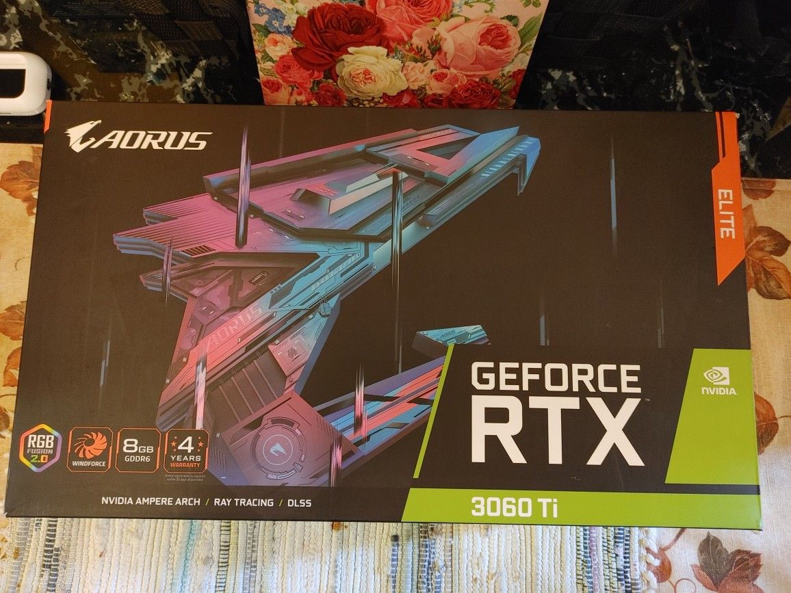 Gigabyte AORUS RTX3060 TI Elite 8gb - Like New