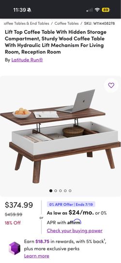 Pull Up Coffee Table
